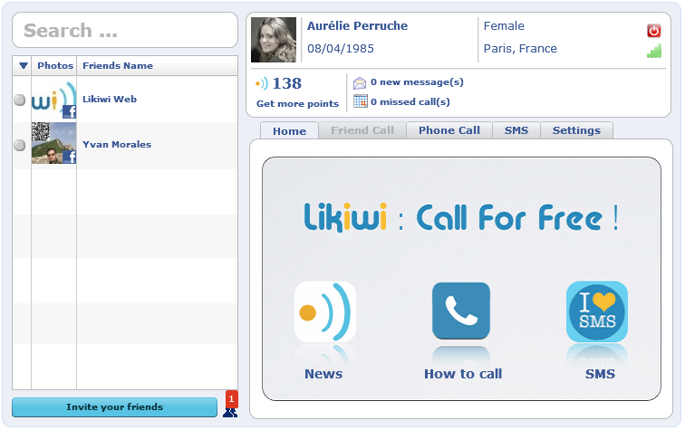 Nouvelle application Likiwi pour téléphoner gratuitement